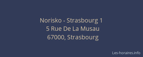 Norisko - Strasbourg 1