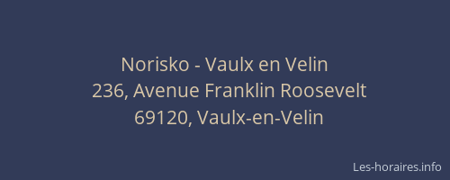 Norisko - Vaulx en Velin