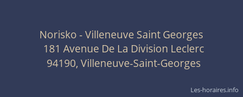 Norisko - Villeneuve Saint Georges