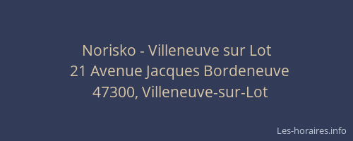 Norisko - Villeneuve sur Lot