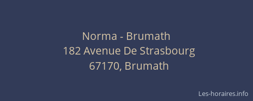 Norma - Brumath