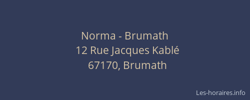 Norma - Brumath
