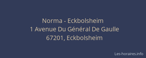 Norma - Eckbolsheim