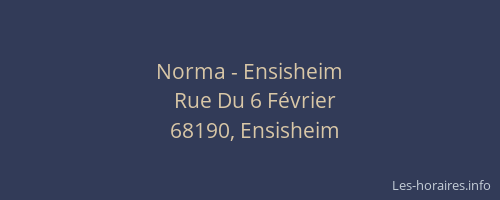 Norma - Ensisheim