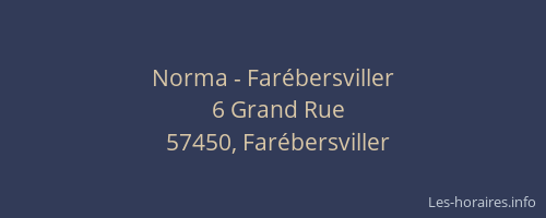 Norma - Far&eacute;bersviller