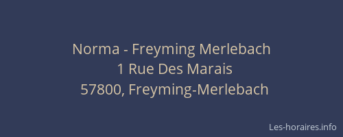 Norma - Freyming Merlebach