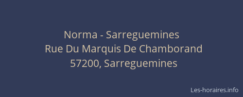 Norma - Sarreguemines