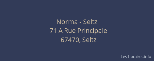 Norma - Seltz