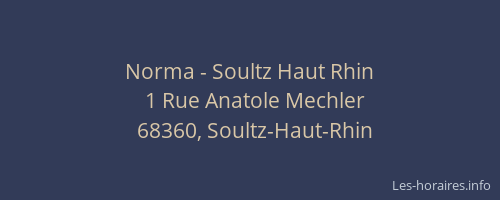 Norma - Soultz Haut Rhin