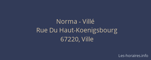 Norma - Villé