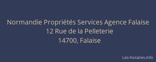 Normandie Propriétés Services Agence Falaise
