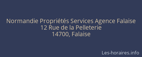 Normandie Propriétés Services Agence Falaise