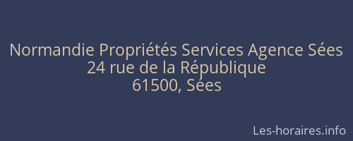 Normandie Propriétés Services Agence Sées