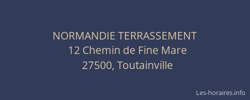 NORMANDIE TERRASSEMENT