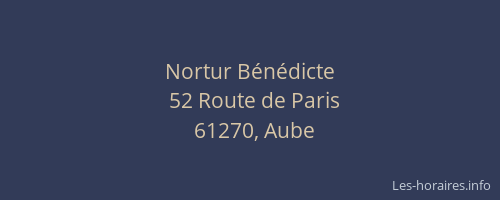 Nortur B&eacute;n&eacute;dicte