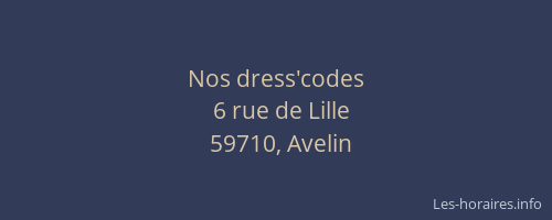 Nos dress'codes