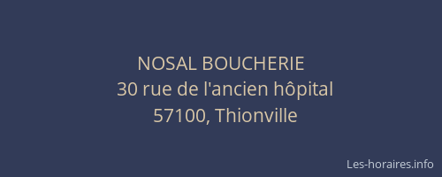 NOSAL BOUCHERIE