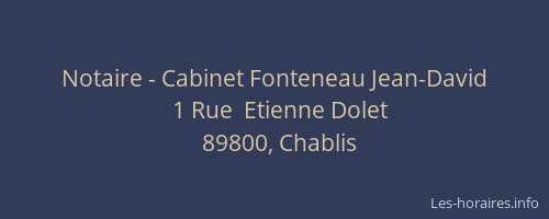 Notaire - Cabinet Fonteneau Jean-David