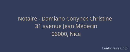 Notaire - Damiano Conynck Christine
