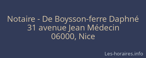 Notaire - De Boysson-ferre Daphné