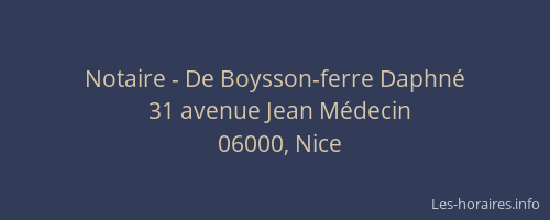 Notaire - De Boysson-ferre Daphné