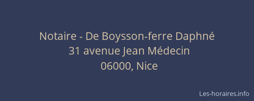 Notaire - De Boysson-ferre Daphn&eacute;