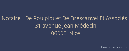 Notaire - De Poulpiquet De Brescanvel Et Associés