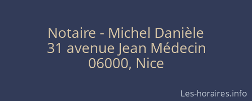 Notaire - Michel Danièle