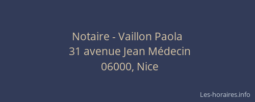 Notaire - Vaillon Paola
