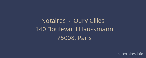 Notaires  -  Oury Gilles