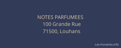 NOTES PARFUMEES