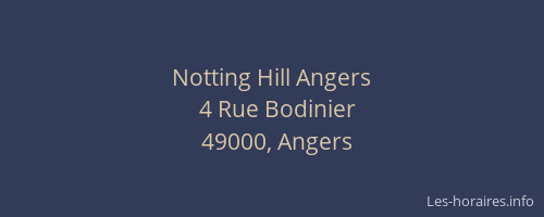 Notting Hill Angers