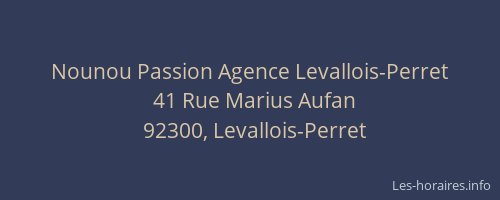 Nounou Passion Agence Levallois-Perret
