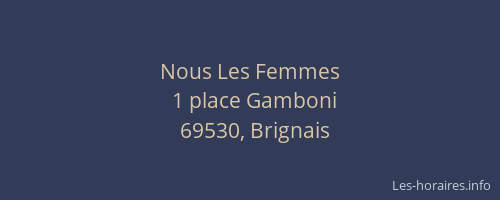 Nous Les Femmes