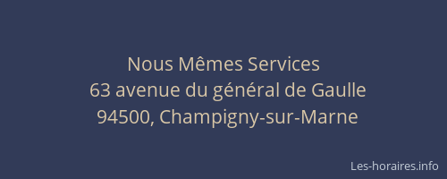 Nous M&ecirc;mes Services
