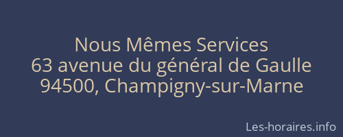 Nous Mêmes Services