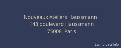 Nouveaux Ateliers Haussmann