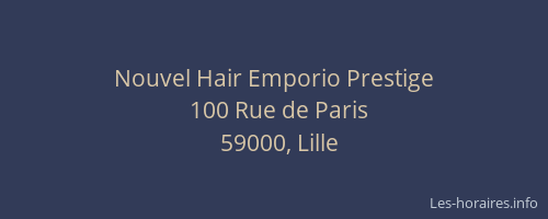Nouvel Hair Emporio Prestige