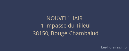 NOUVEL' HAIR
