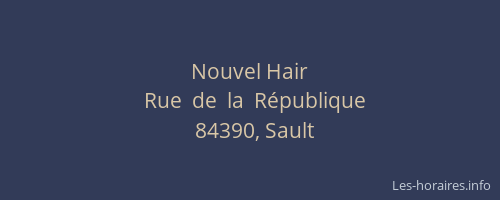 Nouvel Hair