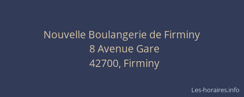 Nouvelle Boulangerie de Firminy