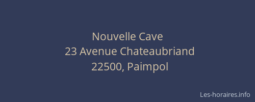 Nouvelle Cave