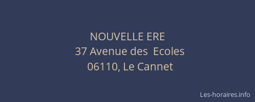 NOUVELLE ERE