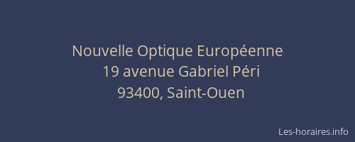Nouvelle Optique Européenne