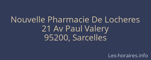 Nouvelle Pharmacie De Locheres