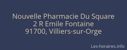 Nouvelle Pharmacie Du Square