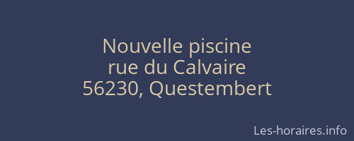 Nouvelle piscine