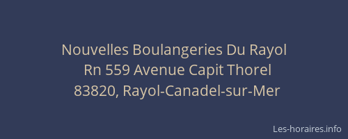 Nouvelles Boulangeries Du Rayol