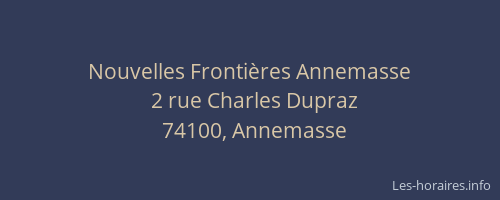 Nouvelles Frontières Annemasse