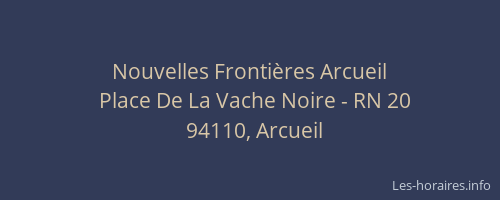Nouvelles Fronti&egrave;res Arcueil